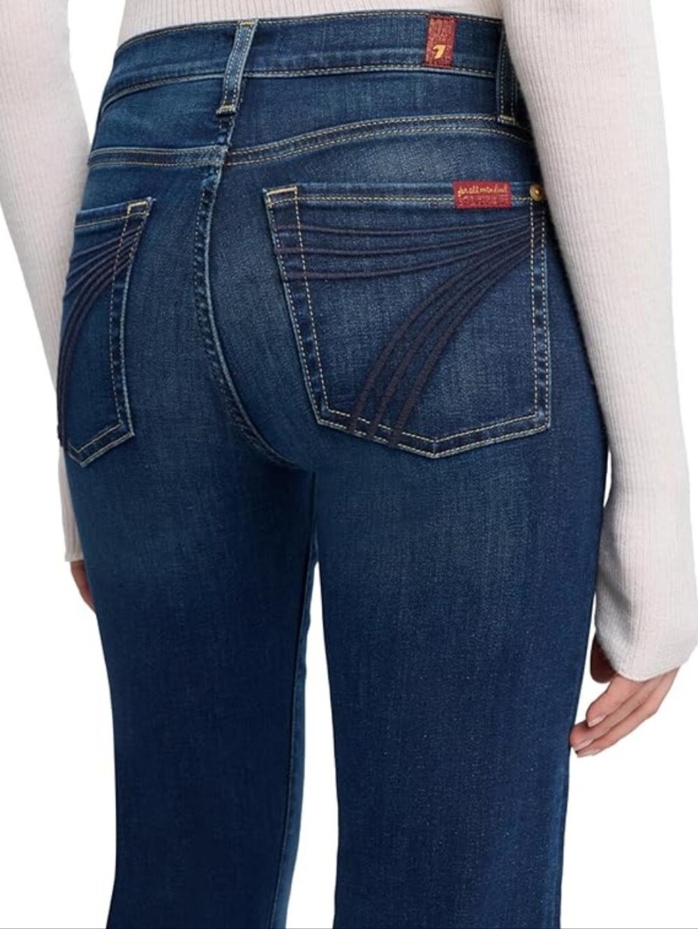 7 FOR ALL MANKIND Dojo Wide Leg Trouser Jeans Dark Wash - Size 28